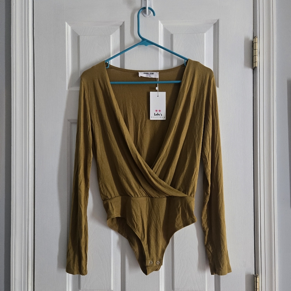 Double Zero Mustard Long Sleeve Bodysuit
